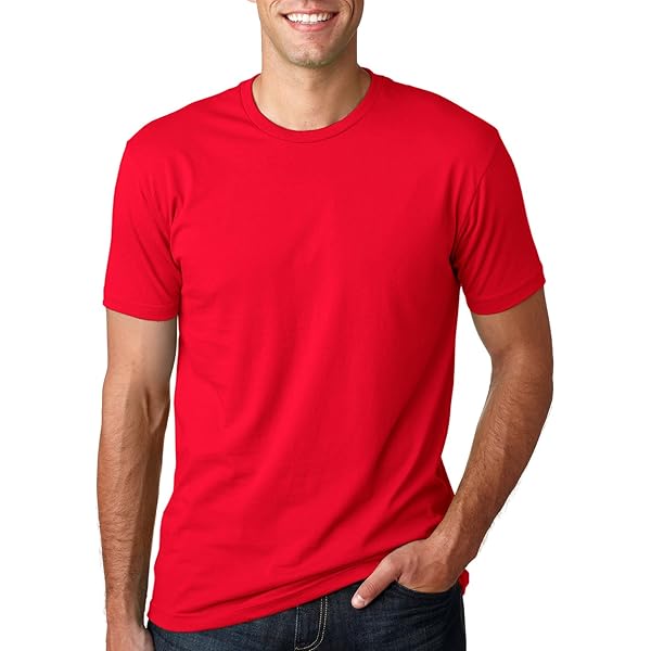 Next Level Men's Fitted Set in 1X1 Baby T-Shirt, Red, XX-Large